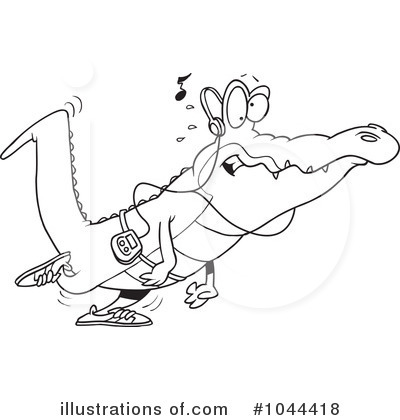 Royalty-Free (RF) Alligator Clipart Illustration by toonaday - Stock Sample #1044418