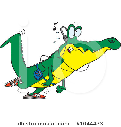 Royalty-Free (RF) Alligator Clipart Illustration by toonaday - Stock Sample #1044433