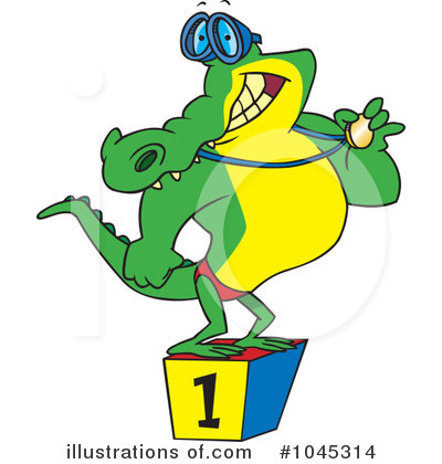 Royalty-Free (RF) Alligator Clipart Illustration by toonaday - Stock Sample #1045314