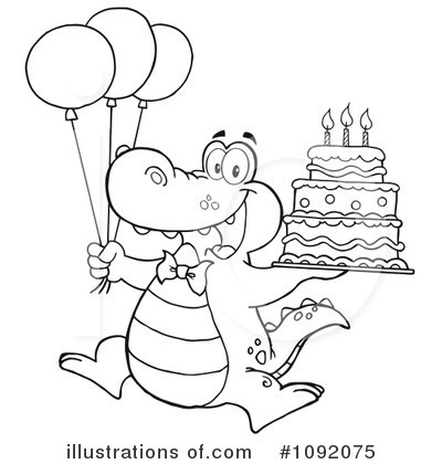 Royalty-Free (RF) Alligator Clipart Illustration by Hit Toon - Stock Sample #1092075