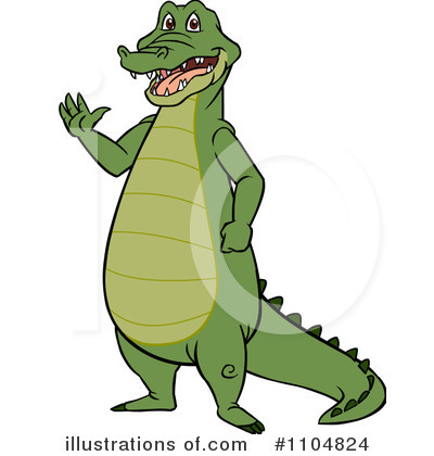 Alligator Clipart #1104824 by Cartoon Solutions