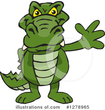 Royalty-Free (RF) Alligator Clipart Illustration by Dennis Holmes Designs - Stock Sample #1278965