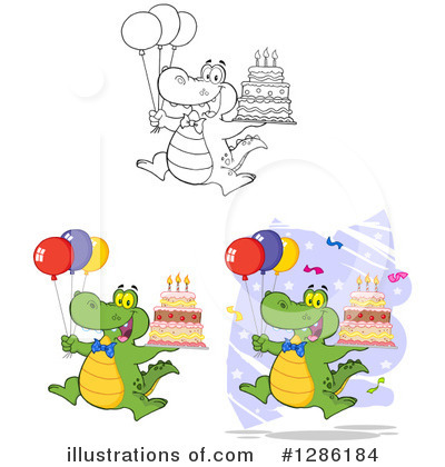 Royalty-Free (RF) Alligator Clipart Illustration by Hit Toon - Stock Sample #1286184