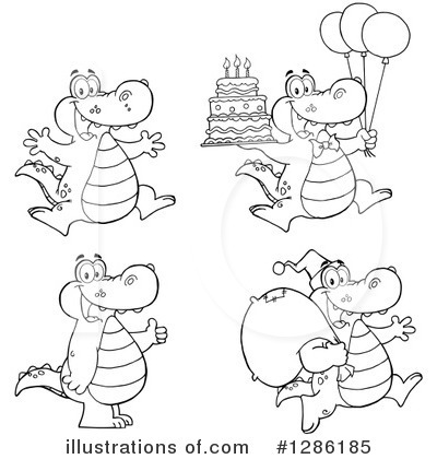 Royalty-Free (RF) Alligator Clipart Illustration by Hit Toon - Stock Sample #1286185