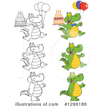 Royalty-Free (RF) Alligator Clipart Illustration by Hit Toon - Stock Sample #1286186