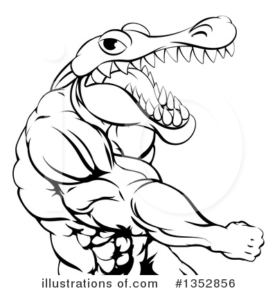 Royalty-Free (RF) Alligator Clipart Illustration by AtStockIllustration - Stock Sample #1352856