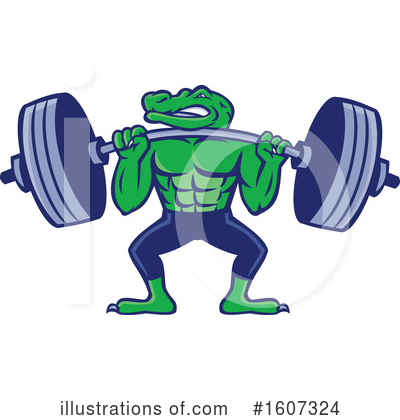 Weightlifting Clipart #1607324 by patrimonio