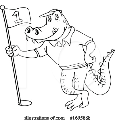 Alligator Clipart #1695688 by LaffToon