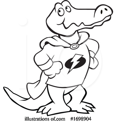 Royalty-Free (RF) Alligator Clipart Illustration by Johnny Sajem - Stock Sample #1698904