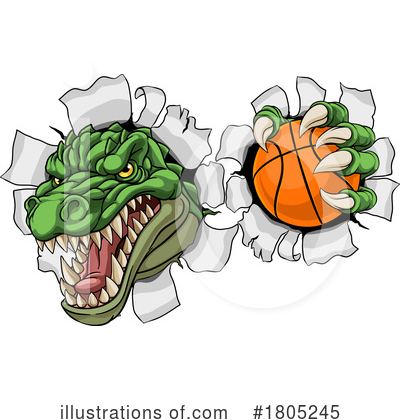 Royalty-Free (RF) Alligator Clipart Illustration by AtStockIllustration - Stock Sample #1805245