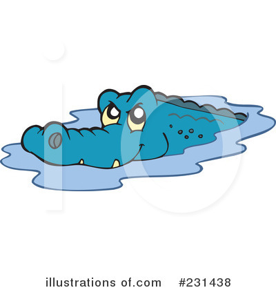 Royalty-Free (RF) Alligator Clipart Illustration by visekart - Stock Sample #231438