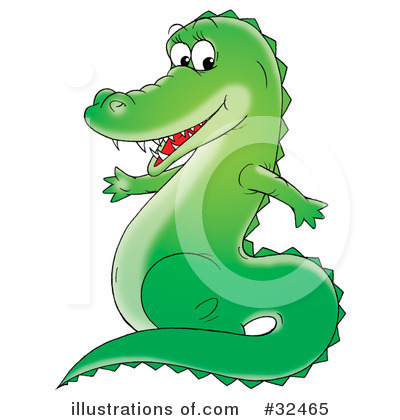 Royalty-Free (RF) Alligator Clipart Illustration by Alex Bannykh - Stock Sample #32465