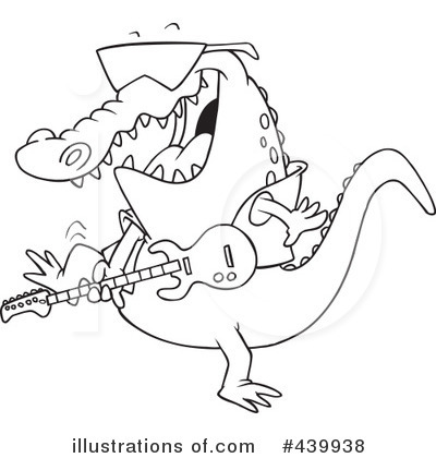 Royalty-Free (RF) Alligator Clipart Illustration by toonaday - Stock Sample #439938