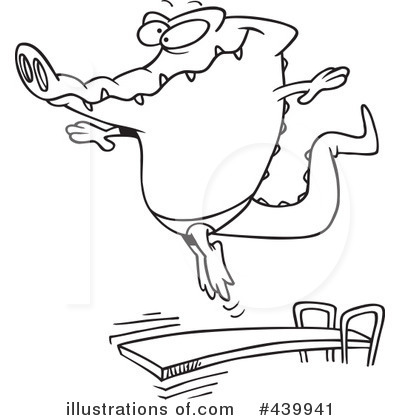 Royalty-Free (RF) Alligator Clipart Illustration by toonaday - Stock Sample #439941