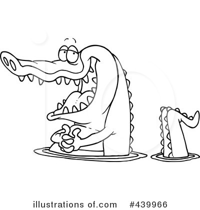 Royalty-Free (RF) Alligator Clipart Illustration by toonaday - Stock Sample #439966