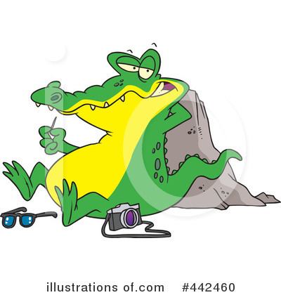 Royalty-Free (RF) Alligator Clipart Illustration by toonaday - Stock Sample #442460