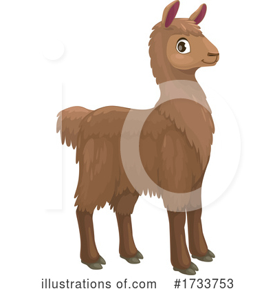 Alpaca Clipart #1733753 by Vector Tradition SM