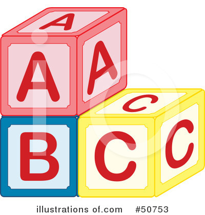 Royalty-Free (RF) Alphabet Blocks Clipart Illustration by Cherie Reve - Stock Sample #50753