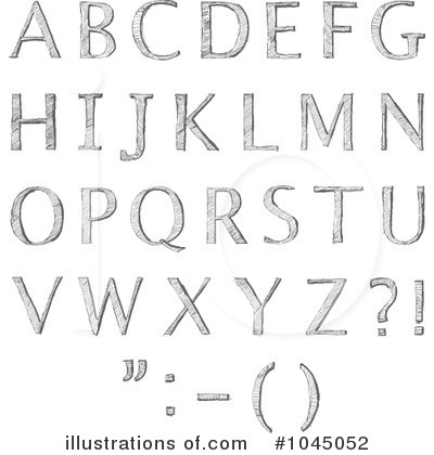Royalty-Free (RF) Alphabet Clipart Illustration by yayayoyo - Stock Sample #1045052