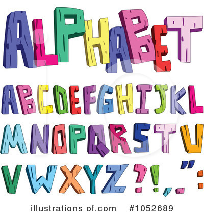 Royalty-Free (RF) Alphabet Clipart Illustration by yayayoyo - Stock Sample #1052689