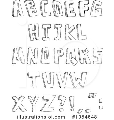 Royalty-Free (RF) Alphabet Clipart Illustration by yayayoyo - Stock Sample #1054648