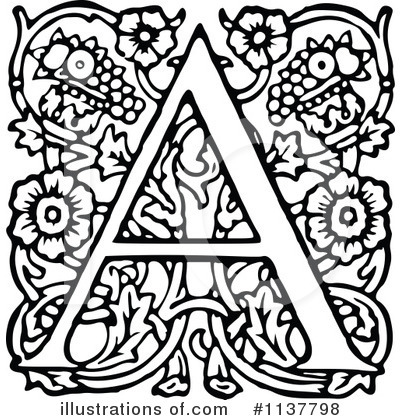 Royalty-Free (RF) Alphabet Clipart Illustration by Prawny Vintage - Stock Sample #1137798