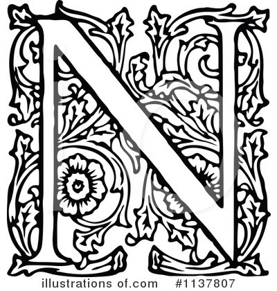 Royalty-Free (RF) Alphabet Clipart Illustration by Prawny Vintage - Stock Sample #1137807