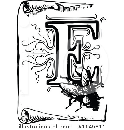 Royalty-Free (RF) Alphabet Clipart Illustration by Prawny Vintage - Stock Sample #1145811