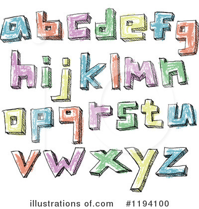 Royalty-Free (RF) Alphabet Clipart Illustration by yayayoyo - Stock Sample #1194100