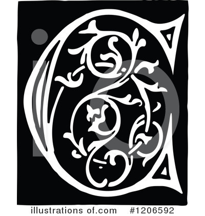 Royalty-Free (RF) Alphabet Clipart Illustration by Prawny Vintage - Stock Sample #1206592