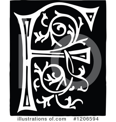 Royalty-Free (RF) Alphabet Clipart Illustration by Prawny Vintage - Stock Sample #1206594