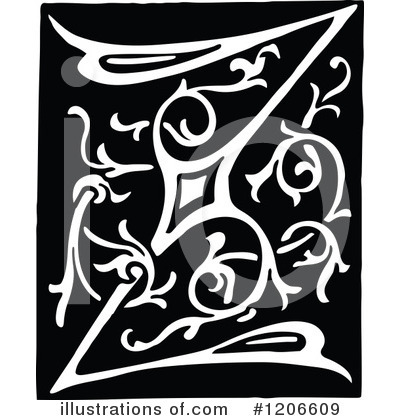 Royalty-Free (RF) Alphabet Clipart Illustration by Prawny Vintage - Stock Sample #1206609