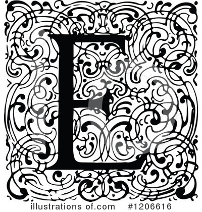 Royalty-Free (RF) Alphabet Clipart Illustration by Prawny Vintage - Stock Sample #1206616