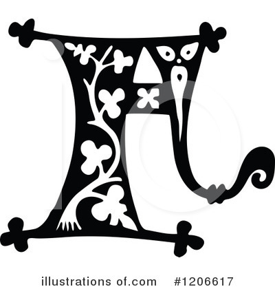 Royalty-Free (RF) Alphabet Clipart Illustration by Prawny Vintage - Stock Sample #1206617