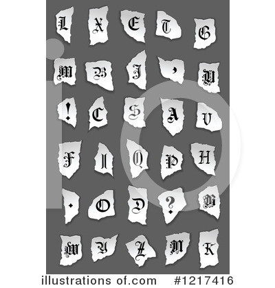 Royalty-Free (RF) Alphabet Clipart Illustration by Vector Tradition SM - Stock Sample #1217416