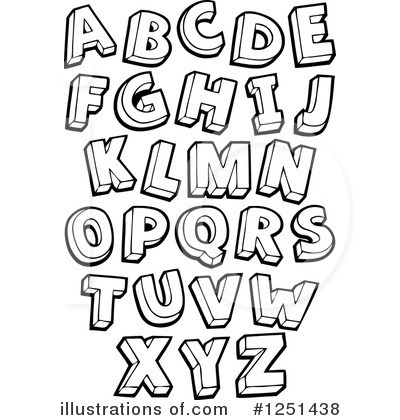 Royalty-Free (RF) Alphabet Clipart Illustration by visekart - Stock Sample #1251438