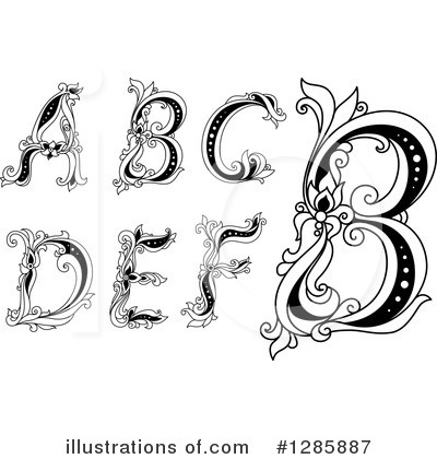 Royalty-Free (RF) Alphabet Clipart Illustration by Vector Tradition SM - Stock Sample #1285887