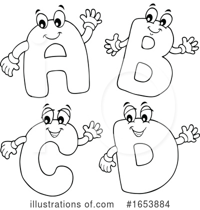 Royalty-Free (RF) Alphabet Clipart Illustration by visekart - Stock Sample #1653884