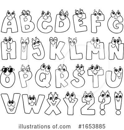 Royalty-Free (RF) Alphabet Clipart Illustration by visekart - Stock Sample #1653885