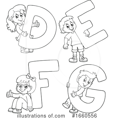 Royalty-Free (RF) Alphabet Clipart Illustration by visekart - Stock Sample #1660556