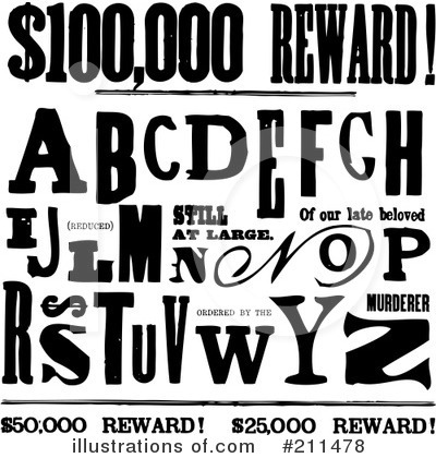 Royalty-Free (RF) Alphabet Clipart Illustration by BestVector - Stock Sample #211478