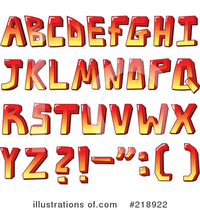 Royalty-Free (RF) Alphabet Clipart Illustration by yayayoyo - Stock Sample #218922