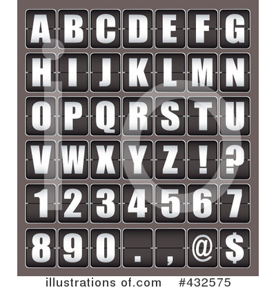 Royalty-Free (RF) Alphabet Clipart Illustration by michaeltravers - Stock Sample #432575