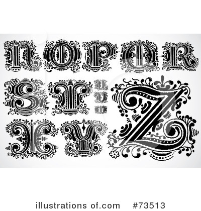 Royalty-Free (RF) Alphabet Clipart Illustration by BestVector - Stock Sample #73513
