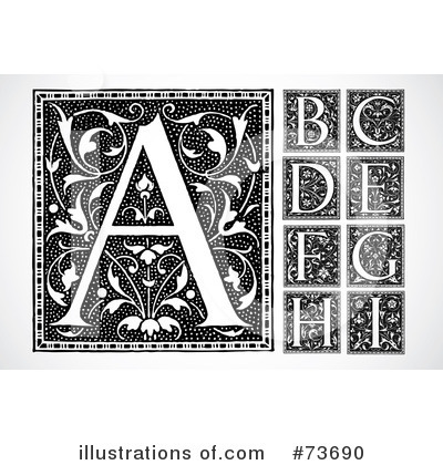 Royalty-Free (RF) Alphabet Clipart Illustration by BestVector - Stock Sample #73690