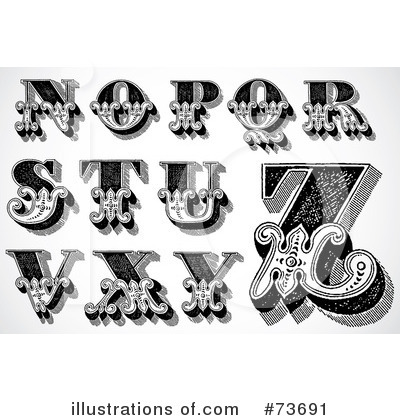 Royalty-Free (RF) Alphabet Clipart Illustration by BestVector - Stock Sample #73691