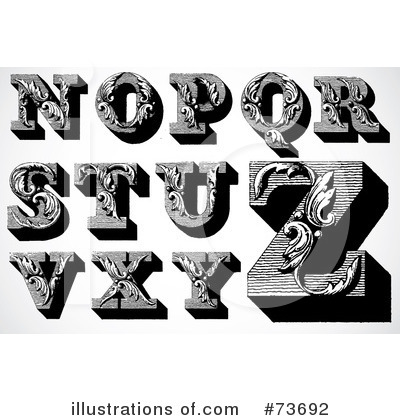 Royalty-Free (RF) Alphabet Clipart Illustration by BestVector - Stock Sample #73692