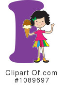 Alphabet Girl Clipart #1089697 by Maria Bell