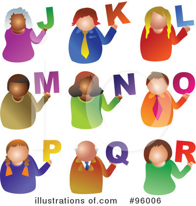 Royalty-Free (RF) Alphabet People Clipart Illustration by Prawny - Stock Sample #96006