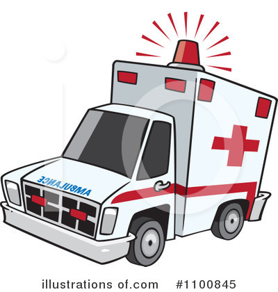 Royalty-Free (RF) Ambulance Clipart Illustration by toonaday - Stock Sample #1100845